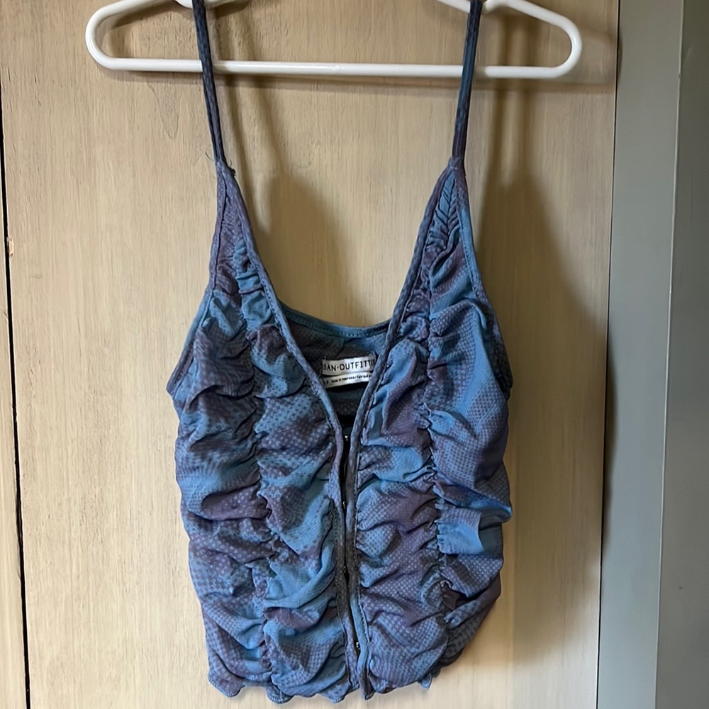 Blue crop top